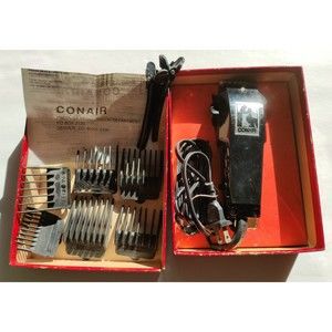Vintage Conair Beard Hair Barber Clippers Trimmer Grooming Kit